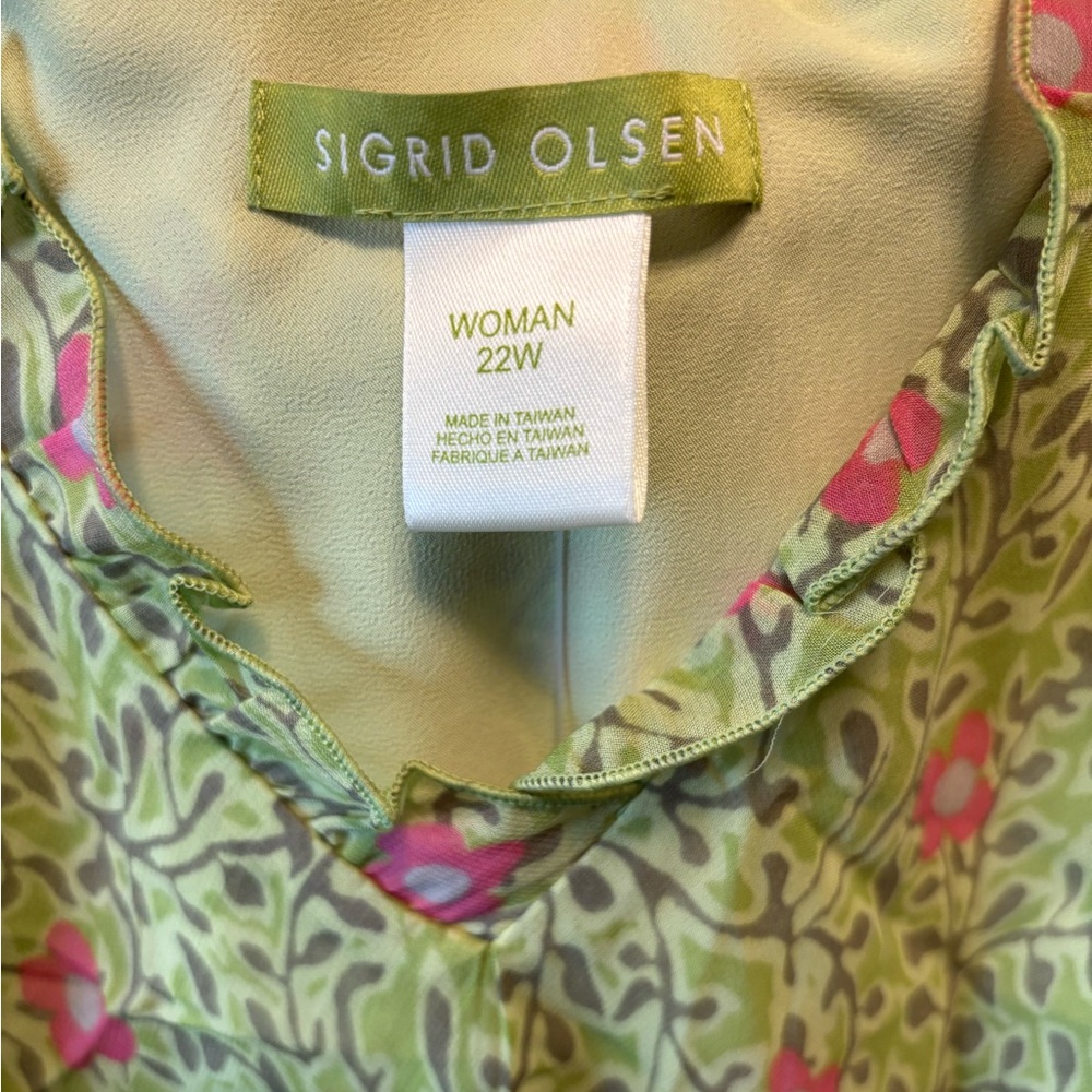 Sigrid Olsen Ruffle Tank Top - Picture 2 of 5